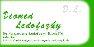 diomed ledofszky business card